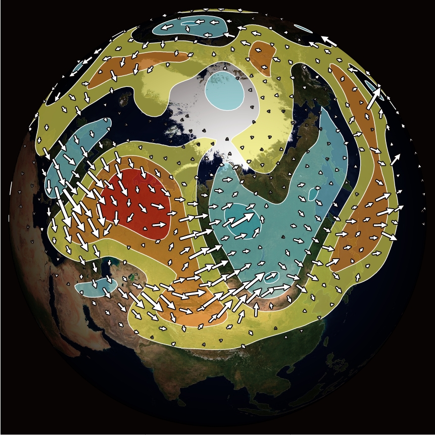 High and low pressure systems in the sky caused record hot summers, early in August 2010