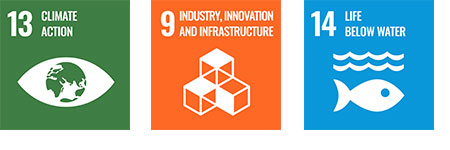 Goal13_ Climate action Goal9_Industry, innovation and infrastructure, Goal14_Life Below Water