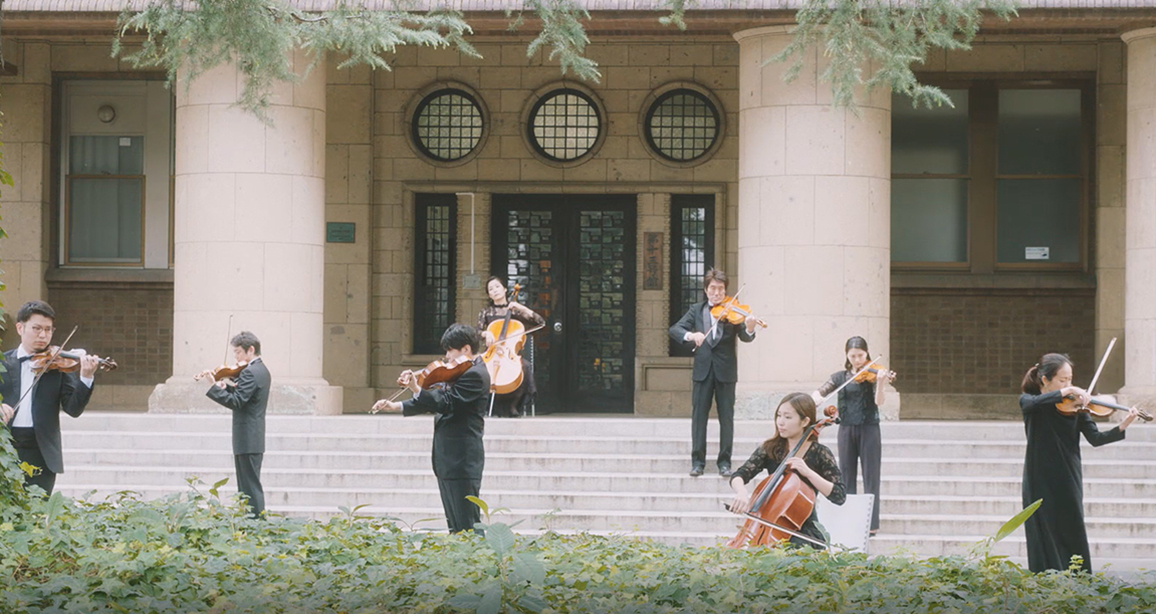string octet at  front of the 13 building 