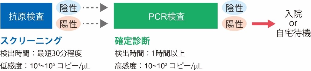 図1 従来の新型コロナウイルス感染症の診断法