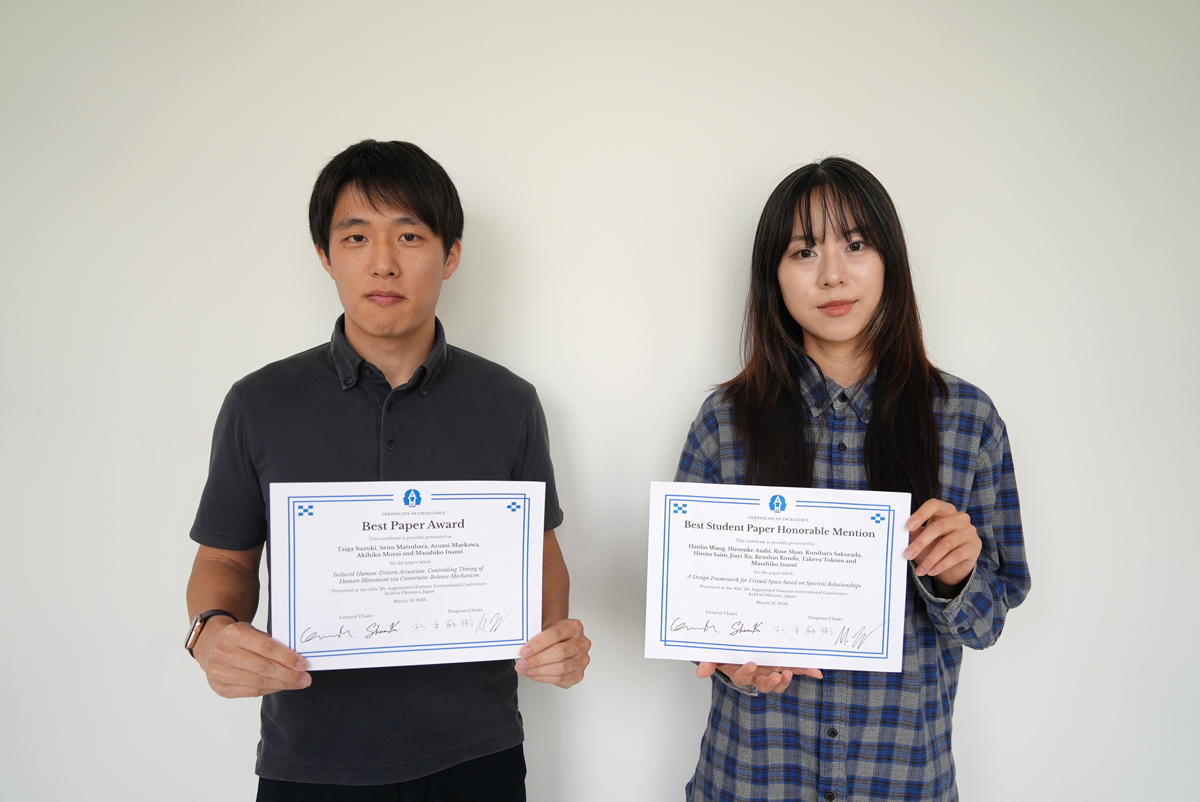 左から鈴木大河さん、王菡琳さん