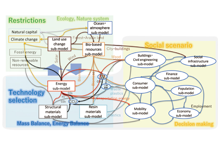 Schematic illustration of the socio-metabolic system model